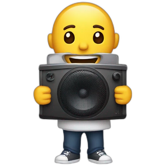 person holding speaker emoji