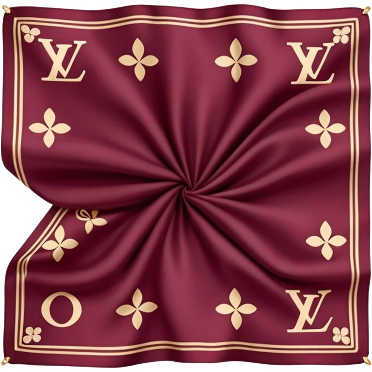 Burgundy Louis Vuitton scarf emoji
