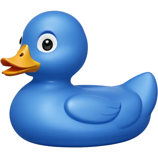 Blue rubber duck emoji