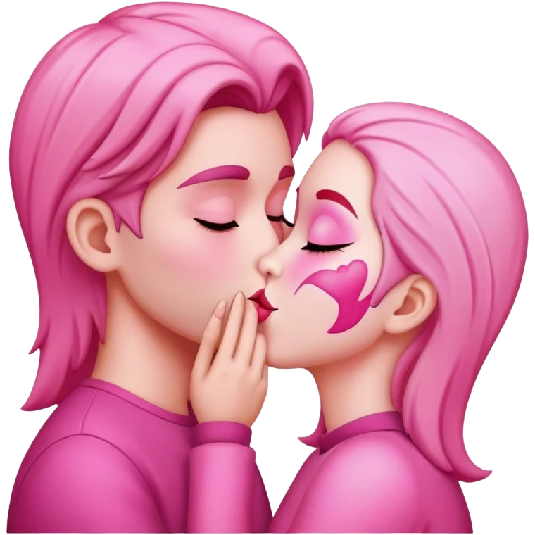 Pink kiss emoji