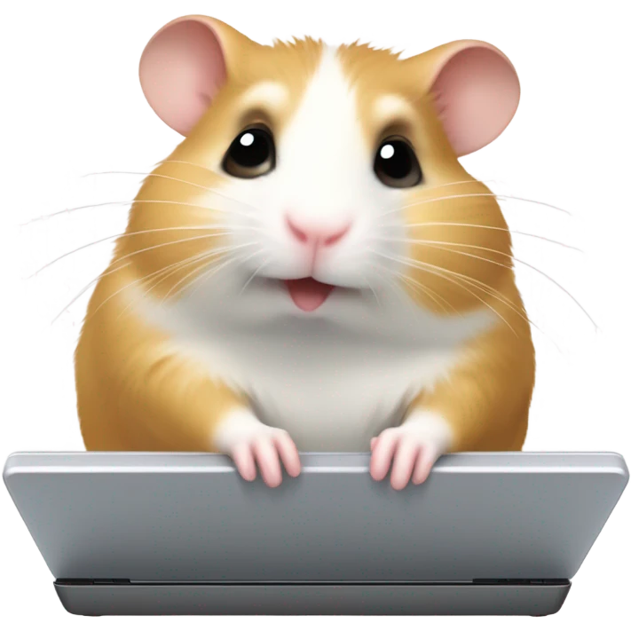 Female Hamster typing on computer  emoji
