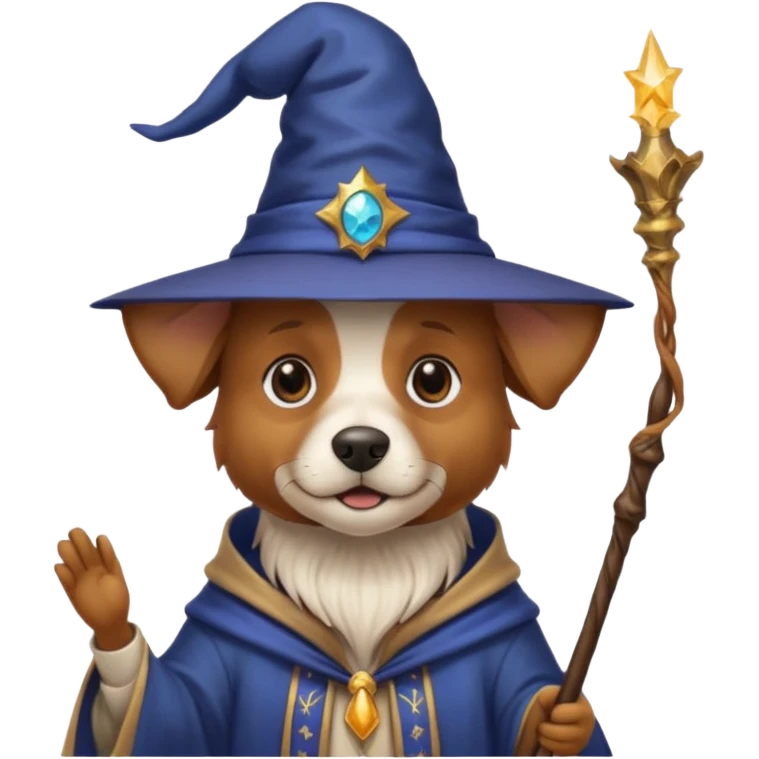 Dog wizard emoji