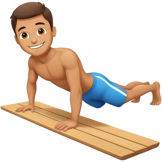 smiling male plank exercise emoji