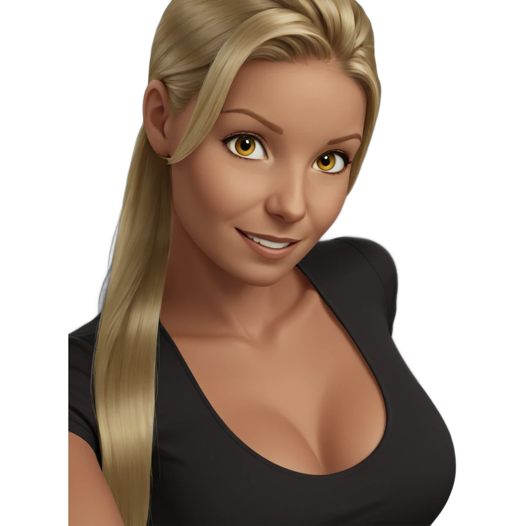 smiling blonde girl portrait emoji
