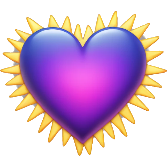 sunburst scale heart emoji