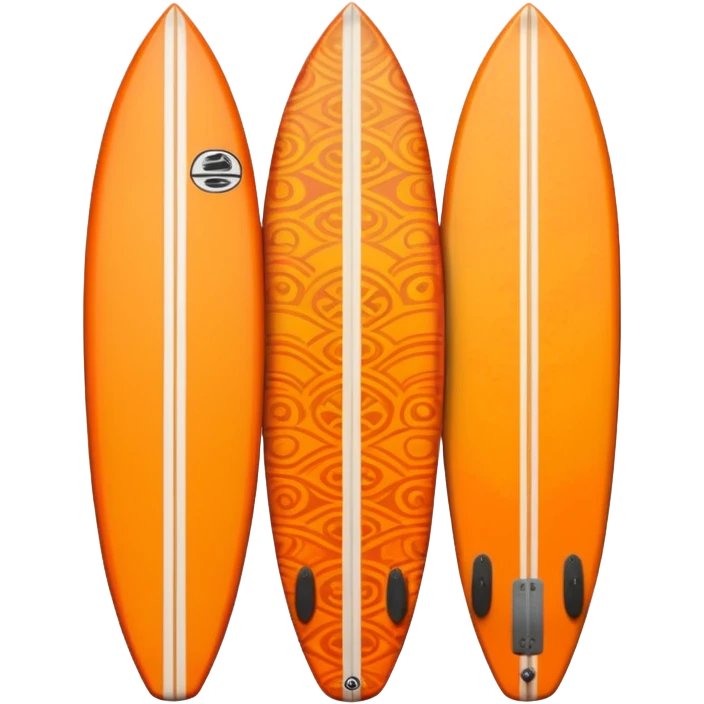 orange pattern surfboard emoji