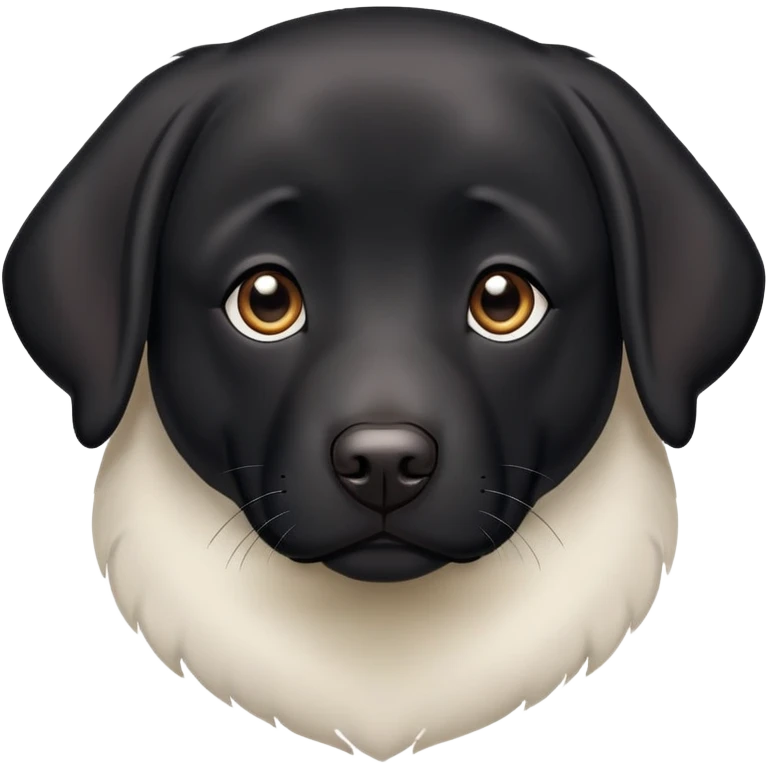 Black lab with white chest  emoji