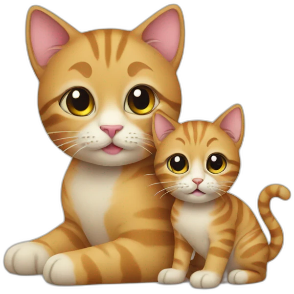 Cat with baby emoji