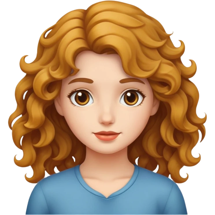 Wavy haired girl emoji