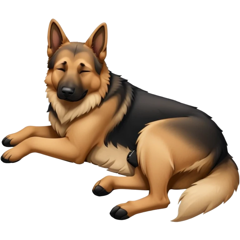 Sleeping German shepherd full body  emoji