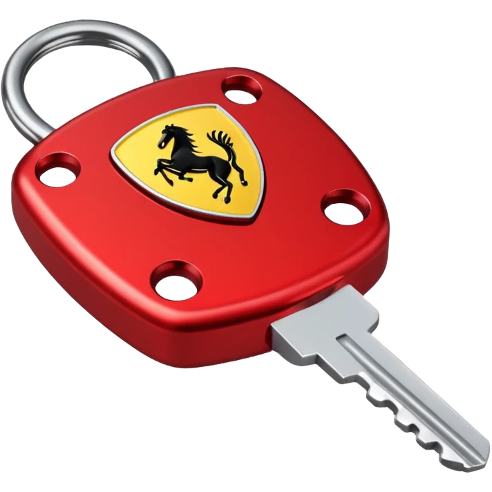 red Ferrari key with a red background emoji