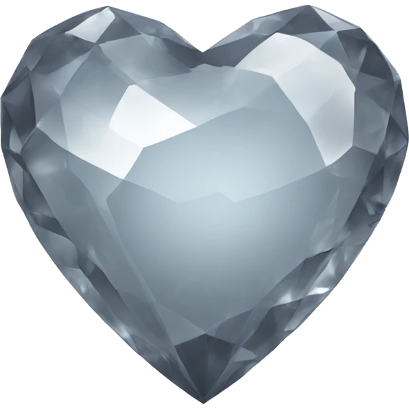 Light gray crystal heart emoji