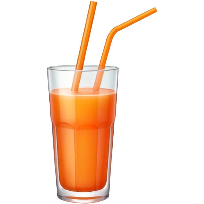 Guava juice in a glass with a straw emoji