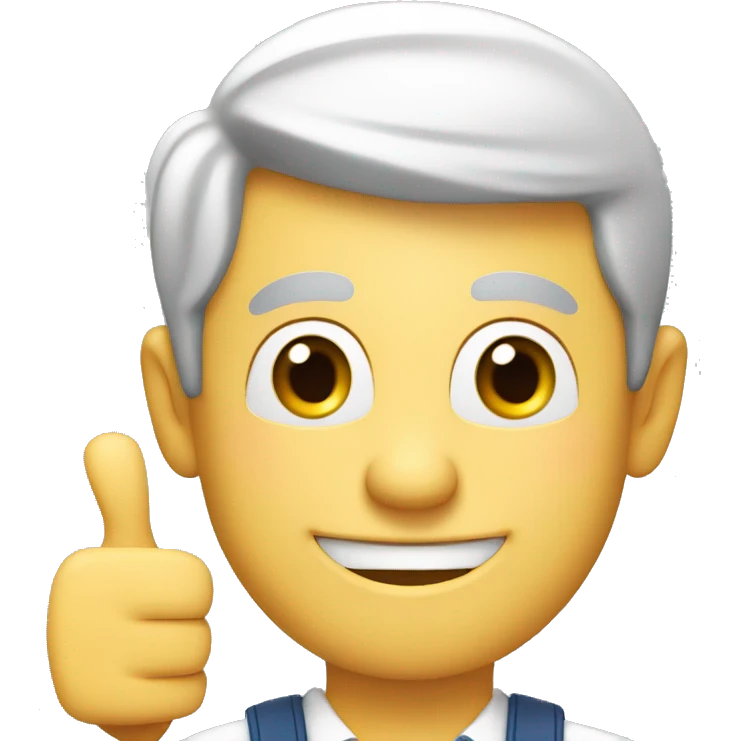 Smiling Englishman showing thumbs up  emoji