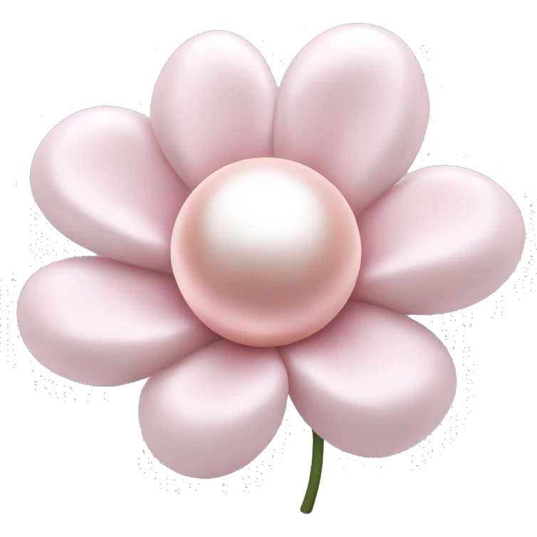Pearl light pink flower emoji