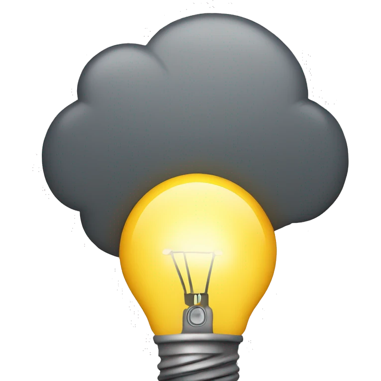 light bulb thought bubble  emoji
