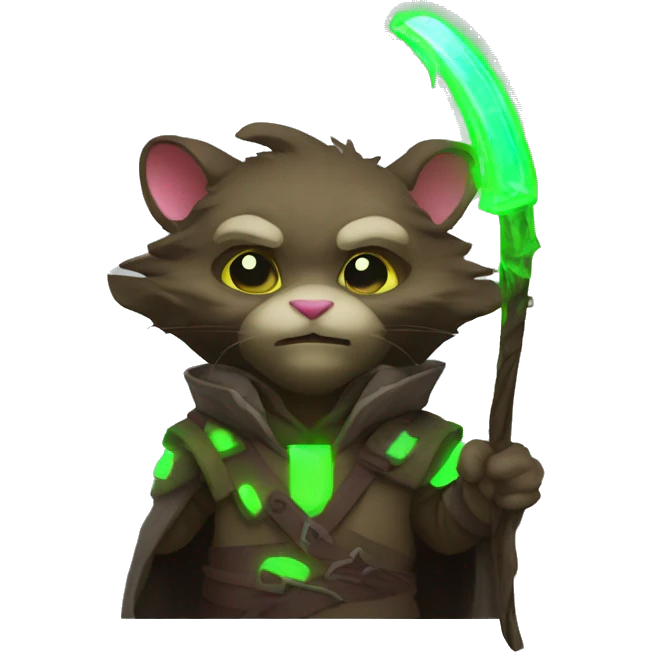 master splinter with glowing neon emoji