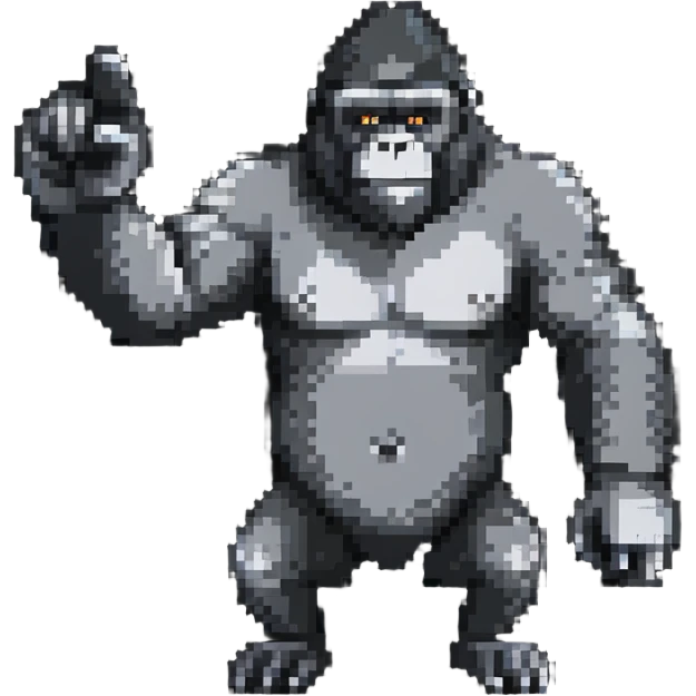 gorilla pointing emoji
