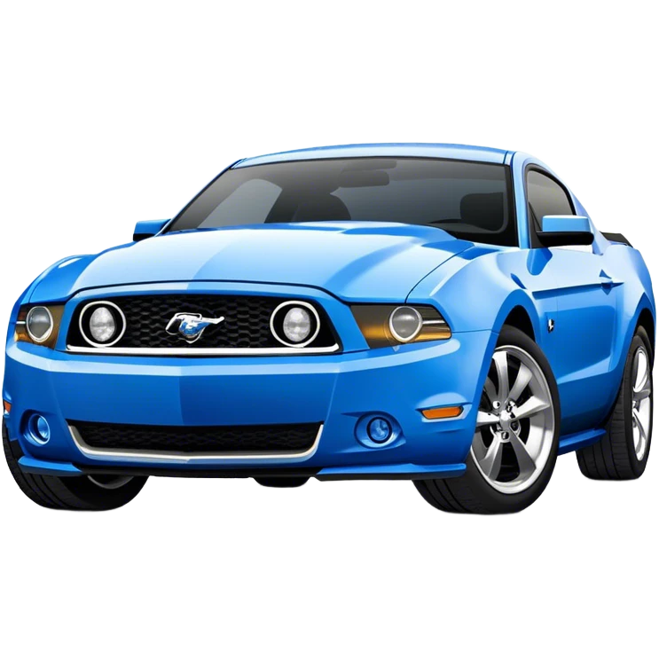 2010 blue Ford Mustang with no stripes  emoji