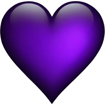 Black heart half purple heart emoji