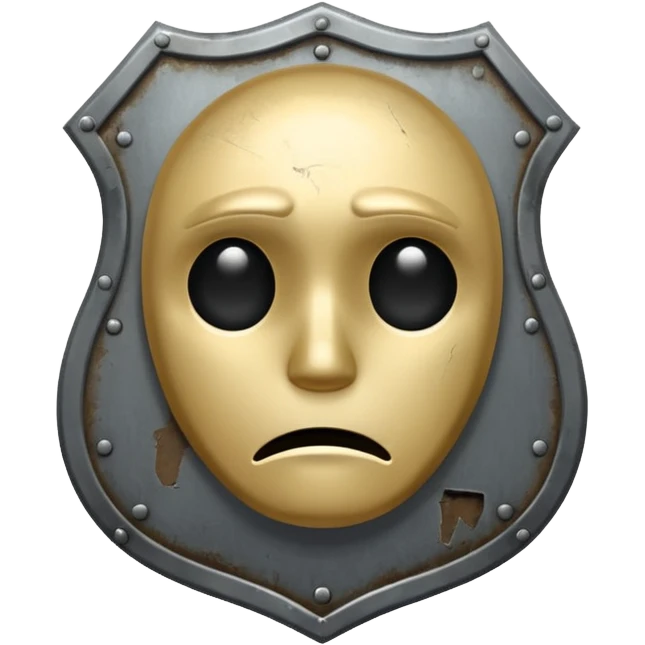 you know the emoji "sadge". i want a shield with that same expression and face :shieldge: like a sad shield but it needs to be sad not smiling emoji