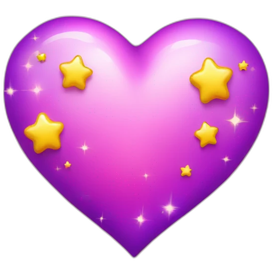 pink-and-purple-heart-with-yellow-sparkles emoji