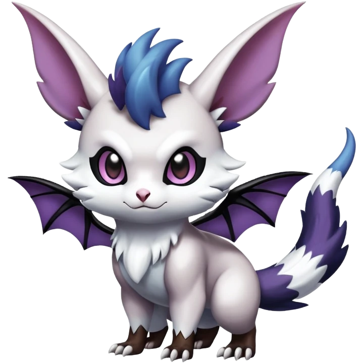 Shiny Furret-Absol-Noibat-Noivern-Hybrid (Full body) emoji