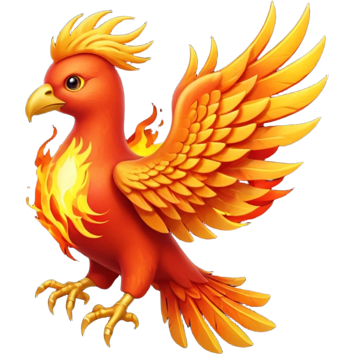 Phoenix force from marvel in a shape of bird emoji