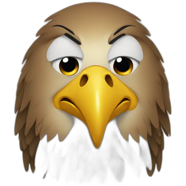 a sad eagle crying emoji