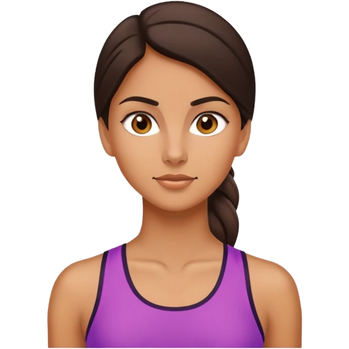 Latin girl brunette athletic and tall emoji