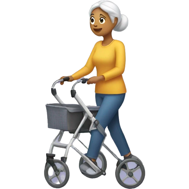 Woman with rollator emoji