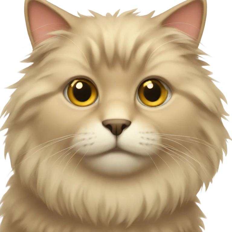 Tan fluffy cat emoji