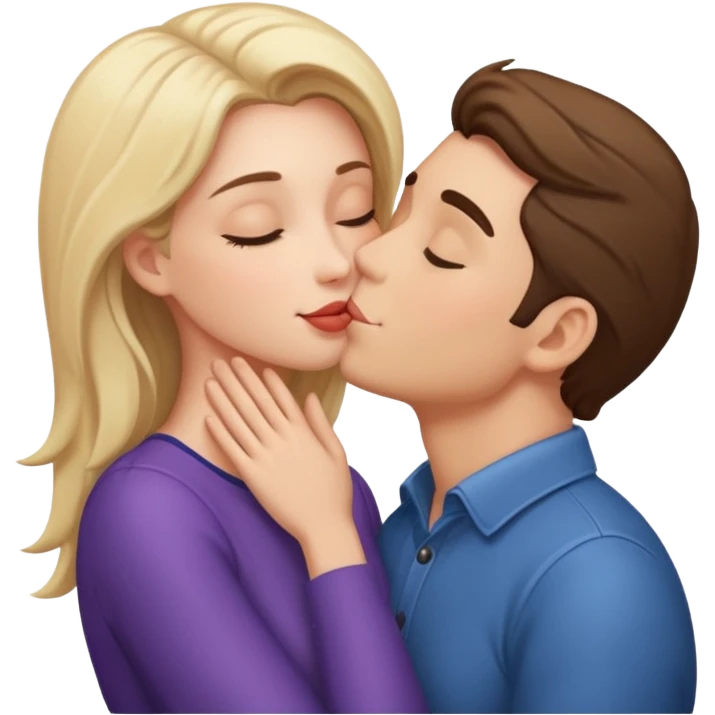 Öpüşen çift emoji