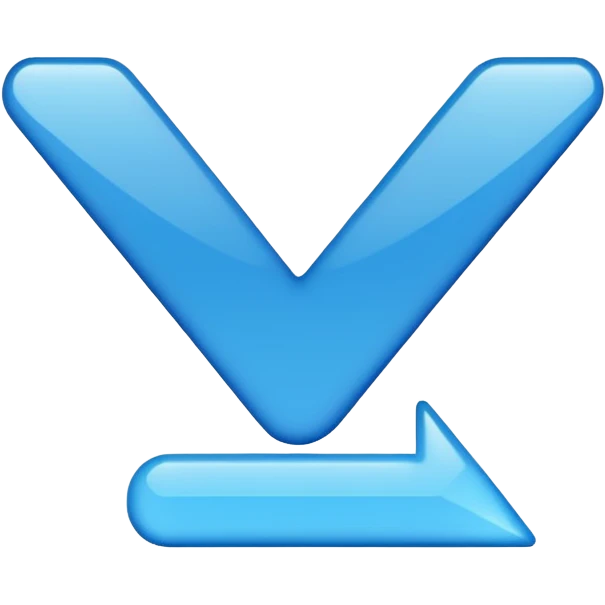 علامة صح زرق emoji