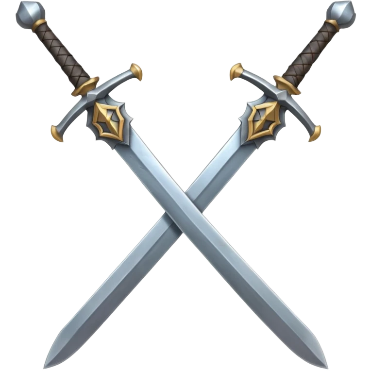  two sword cross, world of war craft style emoji