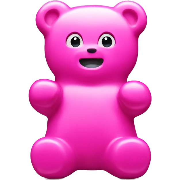 Pink gummy bear  emoji