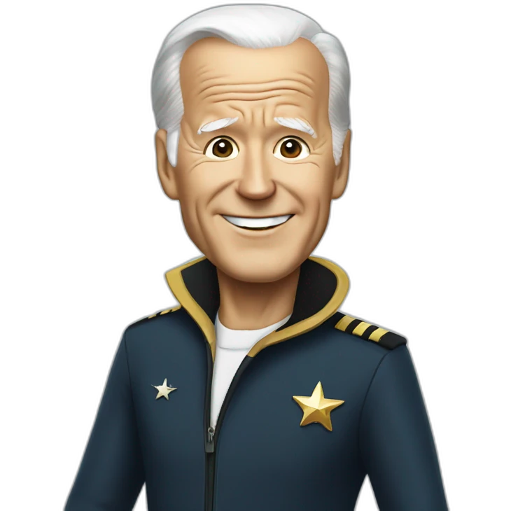 Joe Biden in a Star Trek uniform emoji