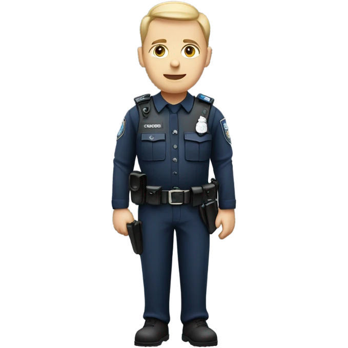 UK Police officer with stab vest - no hat full body emoji