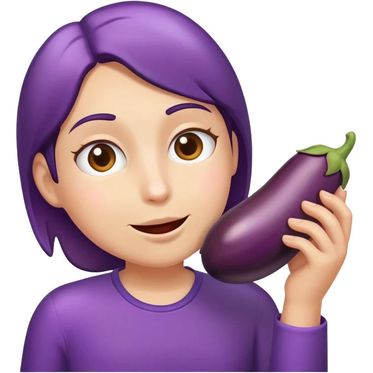 Eating egg plant emoji