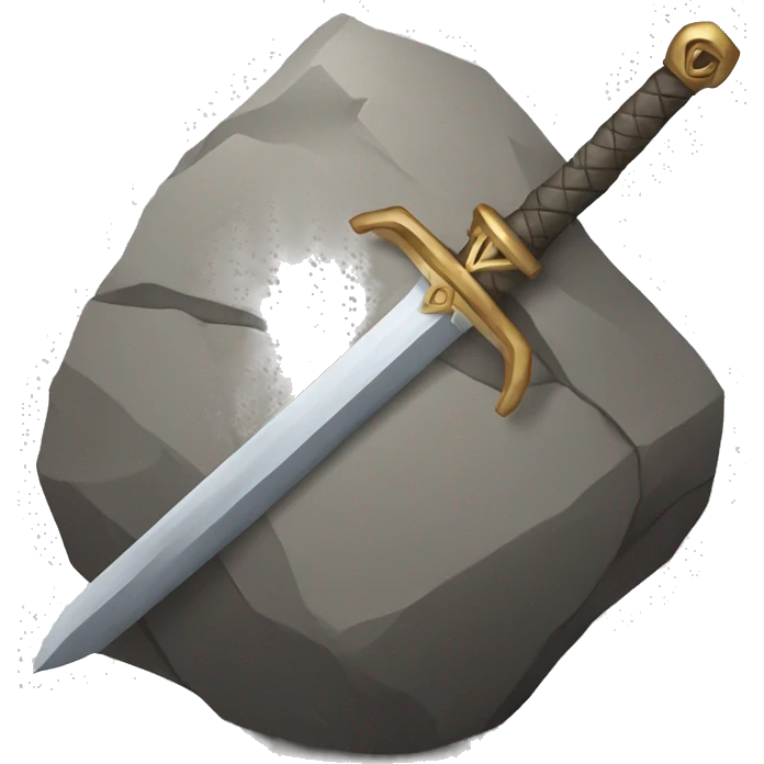 A sword stuck in a rock emoji