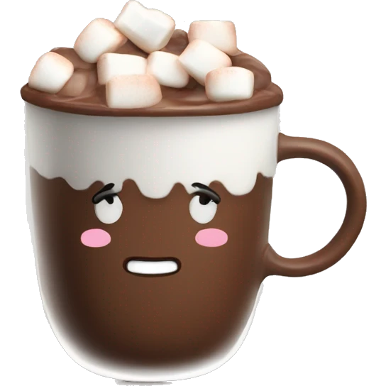 Hot chocolate with marshmallows  emoji