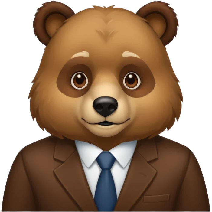 Motzender Bär im büro emoji