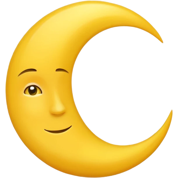 yellow half moon emoji