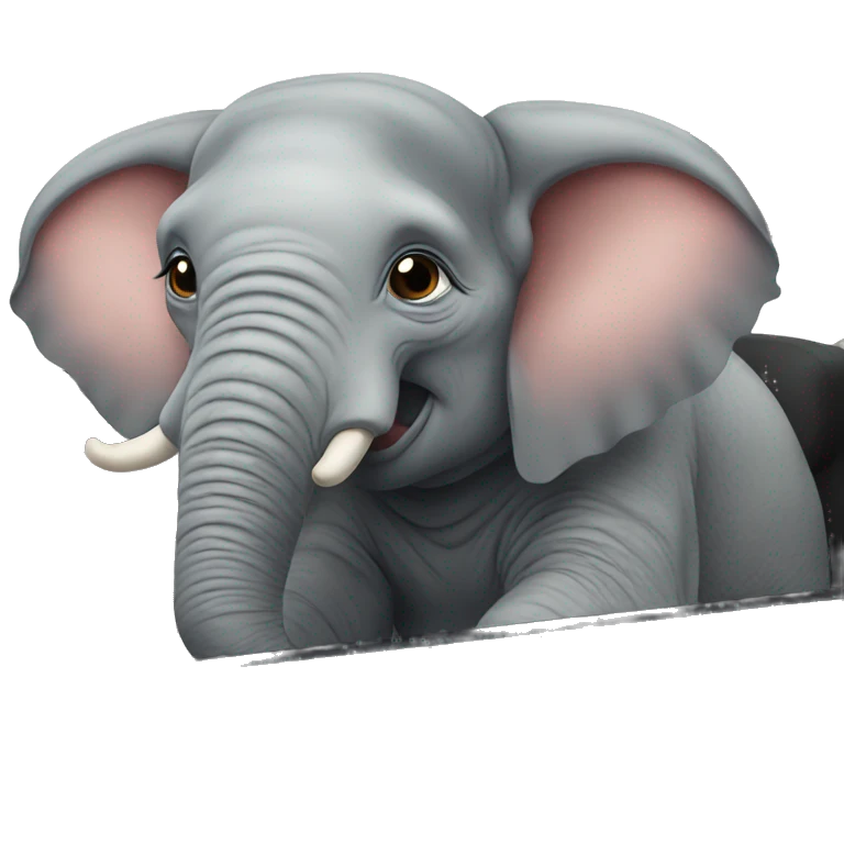 Elephant in the car emoji