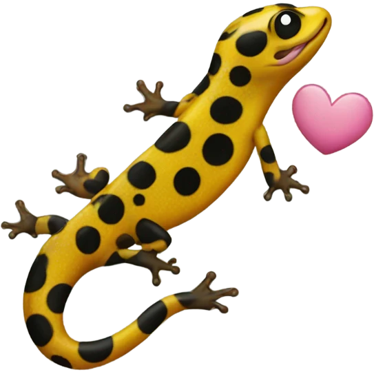 spotted salamander sending a kiss emoji