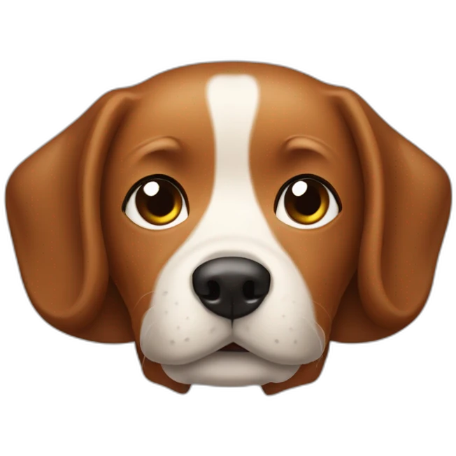Perro salchicha marrón emoji