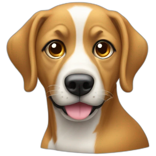 Un chien qui untilise un ordinateur emoji