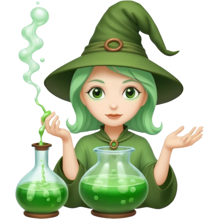 green witch cooking potion emoji