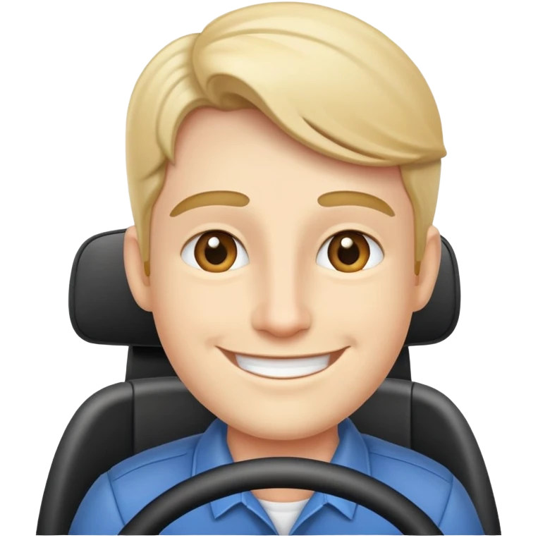 Driver's smiley face emoji