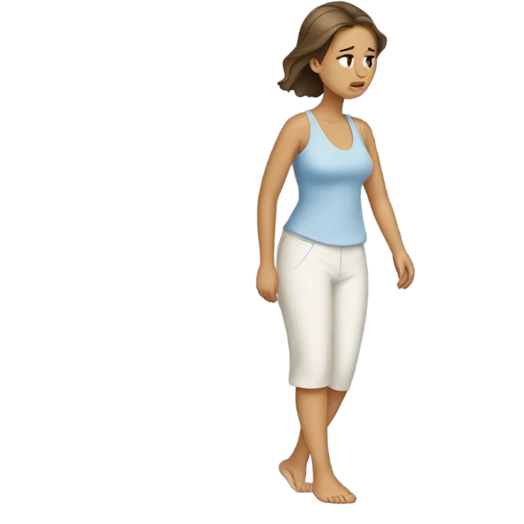 Lady with tired foot emoji